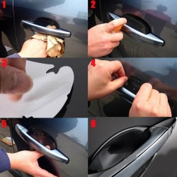 Transparante folie sticker - autodeurkruk bescherming - anti-kras - 4 stuksStickers
