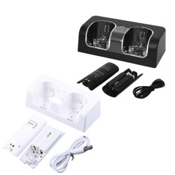 Dubbele oplader - LED-indicator - voor Wii-controller - met 2 batterijenWii & Wii U