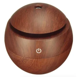 Ultrasonic air humidifier - essential oils diffuser - LED - USB - wooden grain - 130mlHumidifiers