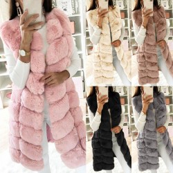 Elegant sleeveless coat - fur vestJackets