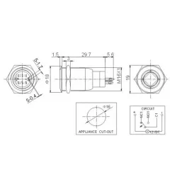 Metal push button switch - self-lock - LED - 16mmSwitches