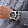 OULM 1349 - sport groot horloge - kompas - leren bandHorloges