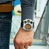 OULM 1349 - sport groot horloge - kompas - leren bandHorloges