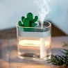 Transparante ultrasone luchtbevochtiger - etherische oliën diffuser - cactus - LED - USB - 160 mlLuchtbevochtigers