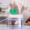 Transparante ultrasone luchtbevochtiger - etherische oliën diffuser - cactus - LED - USB - 160 mlLuchtbevochtigers