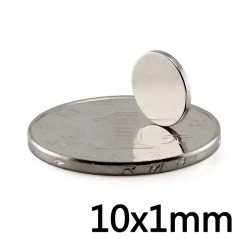 N35 - neodymium magneet - ronde schijf - 10 mm * 1 mmN35