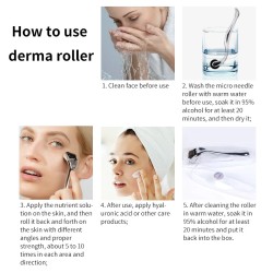 Micro needle - titanium derma roller - anti-wrinkle - rejuvenating face / body massagerMassage