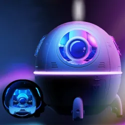 Ultrasone luchtbevochtiger - etherische oliën diffuser - ruimteschip / astronaut - LED - USB - 220mlLuchtbevochtigers