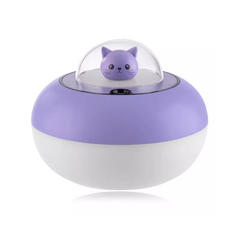 Ultrasonic air humidifier - essential oils diffuser - cat head - LED - USB - 300mlHumidifiers