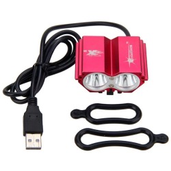 Voorfiets dubbele lamp - waterdicht - USB - 8000LM - 2 X T6 LEDVerlichting