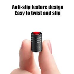 Motorcycle / bicycle tire air valves - aluminum caps - middle finger / skull - 4 piecesValve caps