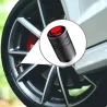 Motorcycle / bicycle tire air valves - aluminum caps - middle finger / skull - 4 piecesValve caps