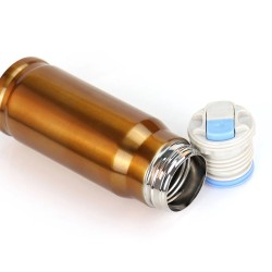 Insulated vacuum flask - drinking bottle - rocket / space shuttle - stainless steelThermos bottles