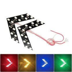 LED mirror turning signal lights - 14 LEDS - arrow shape - 2 piecesTurning lights