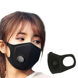 Sponge mouth / face mask - with air valve - anti-dust / anti-pollutionMouth masks