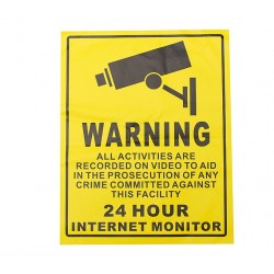 24U BEVEILIGINGSCAMERA CCTV - OPNAME - waarschuwingsstickerBeveiligingscamera's