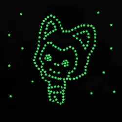Glow-in-the-dark sterren - muur/plafond stickers - 3cm - 50 stuksDecoratie