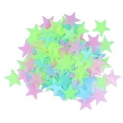 Glow-in-the-dark sterren - muur/plafond stickers - 3cm - 50 stuksDecoratie