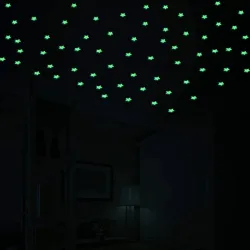 Glow-in-the-dark sterren - muur/plafond stickers - 3cm - 50 stuksDecoratie