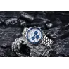 PAGANI DESIGN - edelstalen quartz horloge - waterdicht - zilver/witHorloges