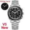 PAGANI DESIGN - edelstalen quartz horloge - waterdicht - zilver/zwartHorloges