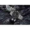 PAGANI DESIGN - edelstalen quartz horloge - waterdicht - zilver/zwartHorloges