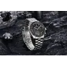 PAGANI DESIGN - edelstalen quartz horloge - waterdicht - zilver/zwartHorloges