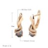 Luxurious rose gold earrings - colorful zircon / crystalsEarrings