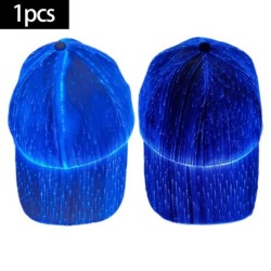 Baseball cap - fiber optic - 7 colors LED - USB - blackHats & Caps