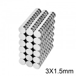 N52 - neodymium magnet - strong disc - 3 * 1.5mm - 20 piecesN52