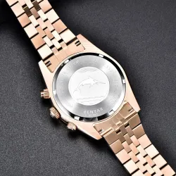 BENYAR - elegant quartz horloge - chronograaf - waterdicht - edelstaal - blauwHorloges