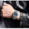 BENYAR - elegant quartz horloge - chronograaf - waterdicht - edelstaal - blauwHorloges