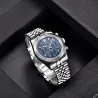 BENYAR - elegant quartz horloge - chronograaf - waterdicht - edelstaal - blauwHorloges