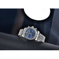 BENYAR - elegant Quartz watch - chronograph - waterproof - stainless steel - blueWatches