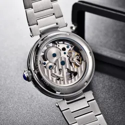 BENYAR - automatic mechanical watch - hollow-out design - stainless steel - blueWatches