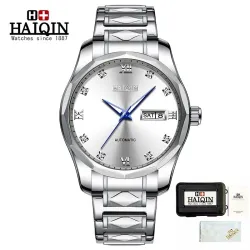 HAIQIN - mechanisch automatisch horloge - edelstaal - zilver/witHorloges