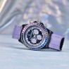 PAGANI DESIGN - mechanical sports watch - chronograph - rainbow bezel - leather strap - purpleWatches
