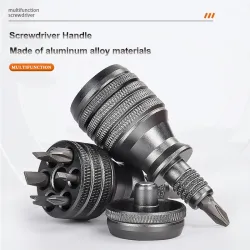 7 in 1 - mini titanium schroevendraaier - magnetisch - S2 gelegeerd staal boortjeSchroevendraaiers