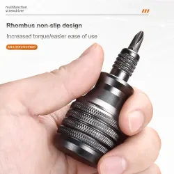 7 in 1 - mini titanium schroevendraaier - magnetisch - S2 gelegeerd staal boortjeSchroevendraaiers