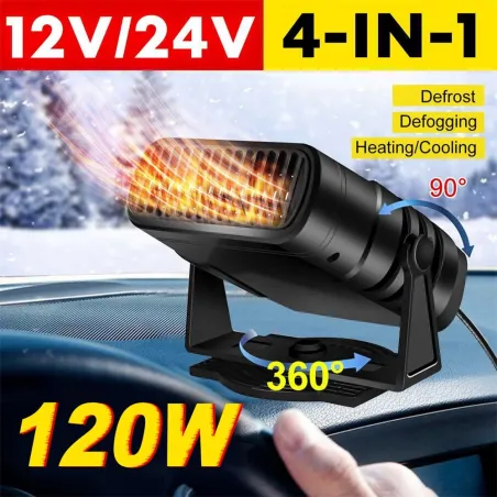 4 in 1 autoverwarming - koel-/verwarmingsventilator - droger/ontwaseming/ontdooier - 120WInterieur accessoires