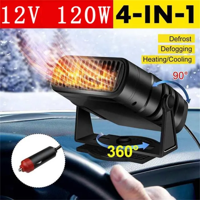 4 in 1 autoverwarming - koel-/verwarmingsventilator - droger/ontwaseming/ontdooier - 120WInterieur accessoires