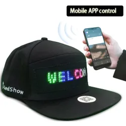 Lichtgevende LED-baseballpet - Bluetooth-bedieningPetten & Hoeden