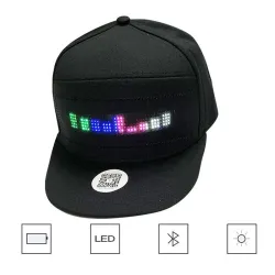 Lichtgevende LED-baseballpet - Bluetooth-bedieningPetten & Hoeden