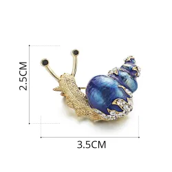 Enamel / crystal snail - broochBrooches