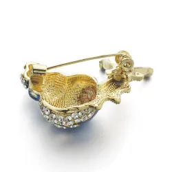 Enamel / crystal snail - broochBrooches