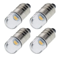 E10 - 1447 - LED bulb - 3V / 6V / 12V - 4 / 8 piecesE10