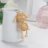 Gouden schaap - met kristallen - sleutelhangerSleutelhangers