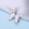 Hond met krullend haar - met kristallen - brocheBroches