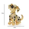 Kristallen zittende hond - brocheBroches