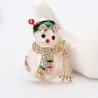 Crystal snowman - broochBrooches